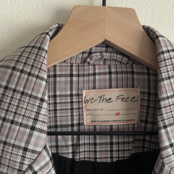 We the People Cali Blazer in Neutral Combo Free People - Picture 6 of 12